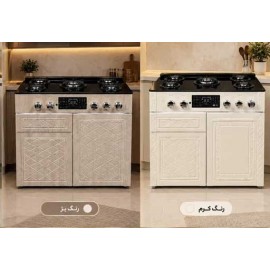 اجاق گاز طرح فر MDF صفحه شیشه ای